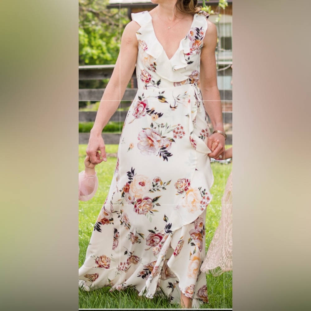 Leith Ruffle Wrap Maxi Dress